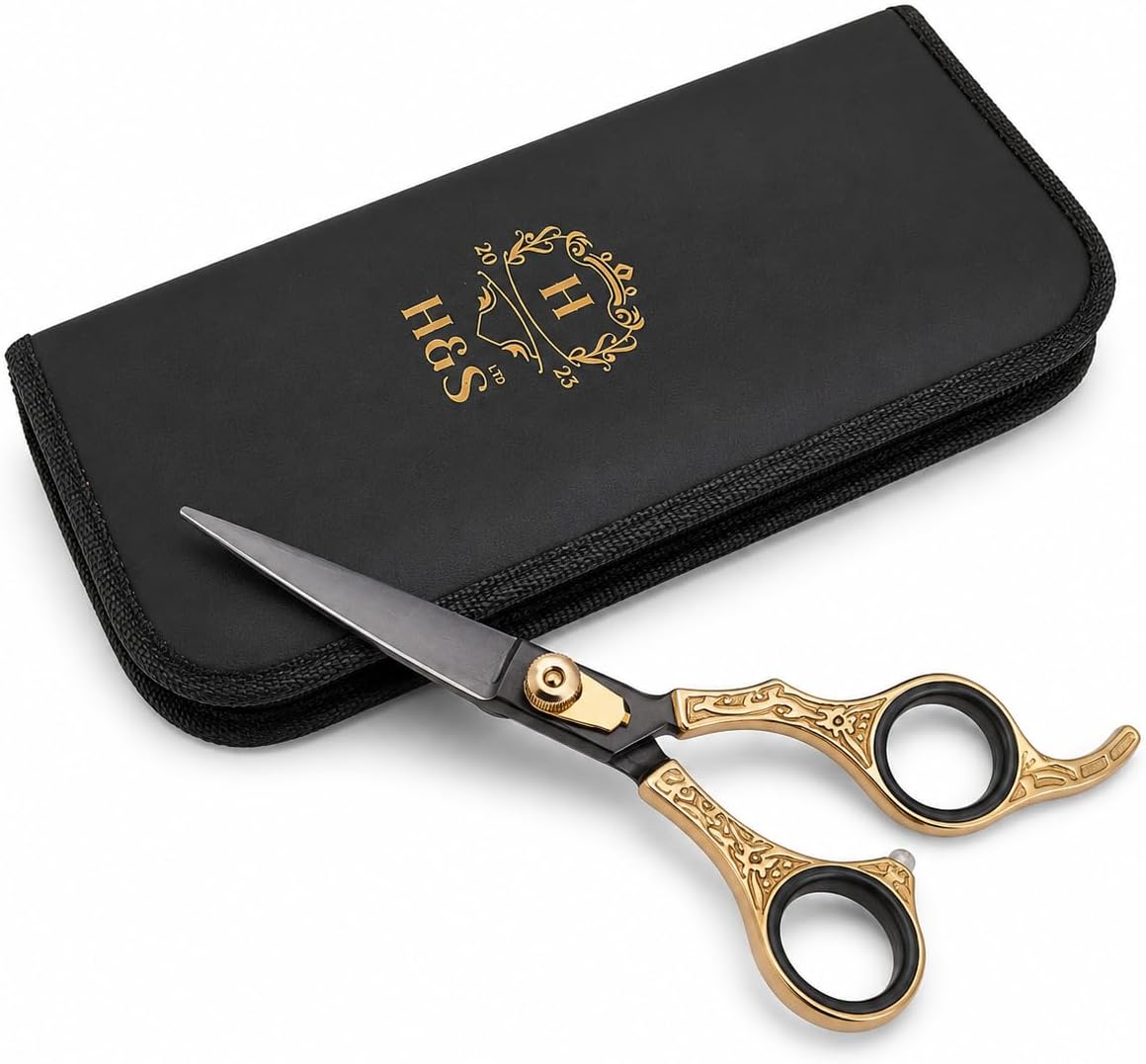 Professional Hair Cutting Scissors - Premium Japanese Stainless Steel | 6.5” Barber Shears for Salon & Grooming