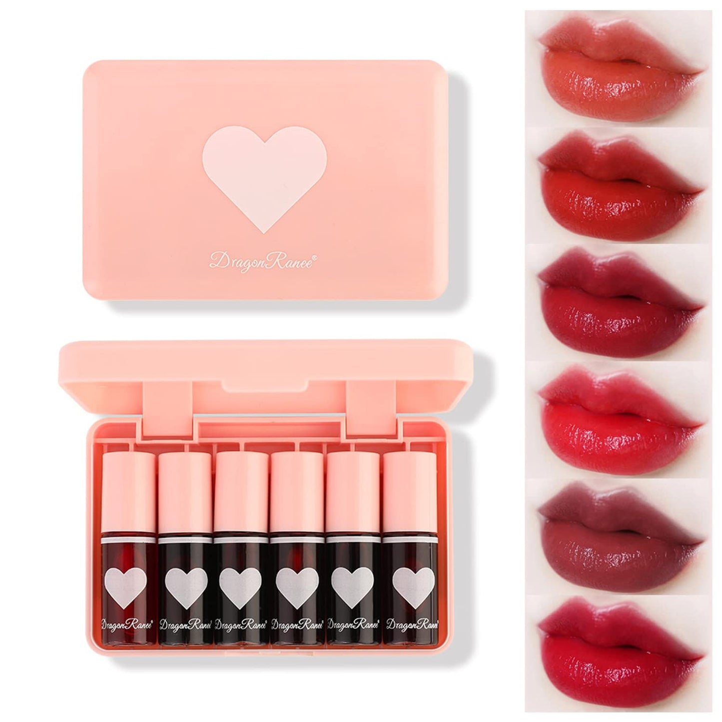Eakroo 6 Colors Lip Tint Stain Mini Liquid Lipstick, Lip Stain Long Lasting Waterproof, Lip Stain, Korean Lip Tint, Lip Gloss, Cute Stuff, Korean Makeup, Lip Makeup, Non-Stick Cup, Vivid Color