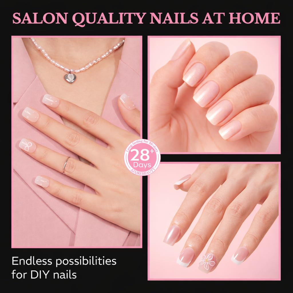 Extra Short Square Nail Tips, 600pcs Pre Etched Soft Gel Nail Tips 15Sizes Acrylic Fake Nails Half Matte Full Cover Clear Press On False Nail Extensions for DIY Manicure at Home Nail Art