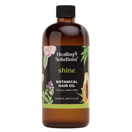 Healing Solutions – Shine Ultra-Lightweight Hair Oil, All Natural 4oz, Supports Resilience, Shine, & Frizz Control, For All Hair Types