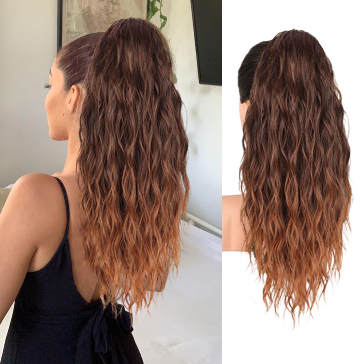 Curly Ponytail Extension - 10 Inch Drawstring Gray Synthetic Hairpiece for Women | Perfect for Daily Wear & Parties