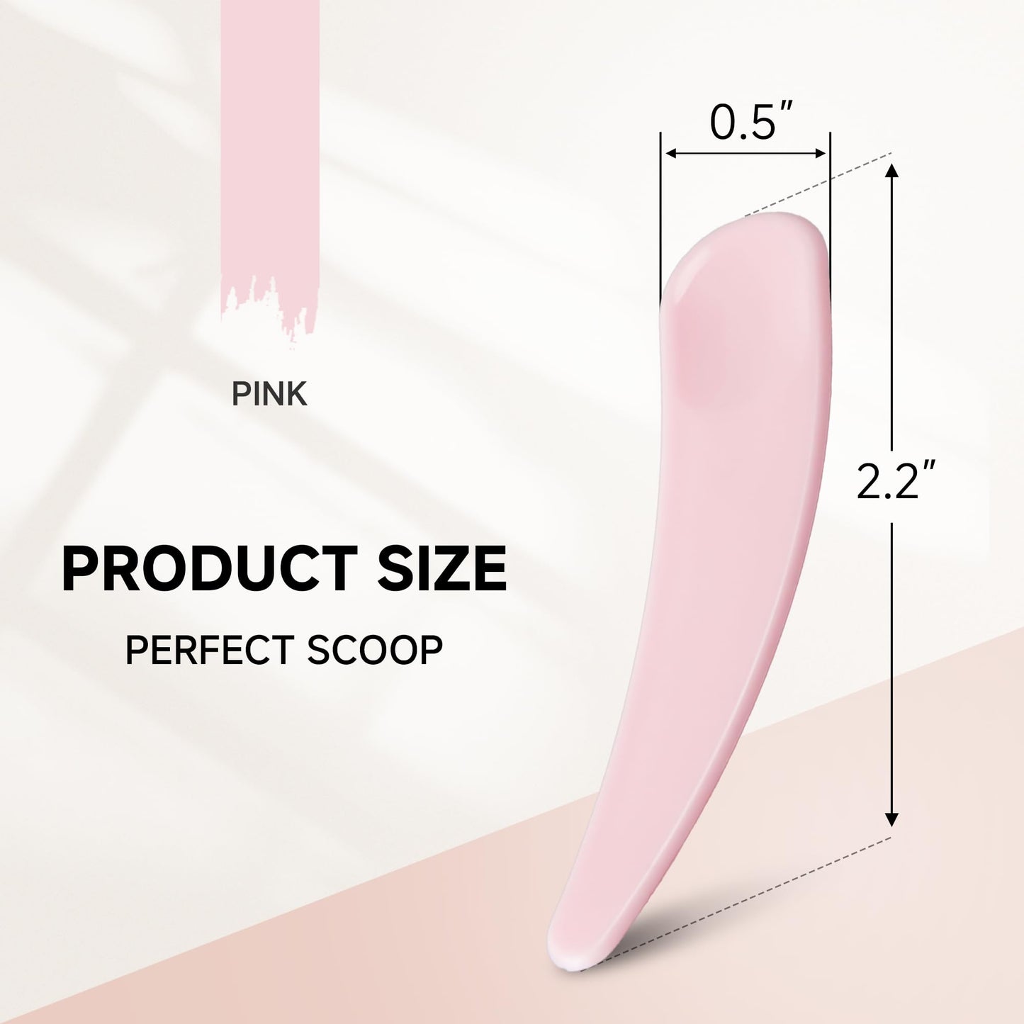 ZEJIA 100 PCS Mini Makeup Spatula, Plastic Cosmetic Spatula for Cosmetics, Creams, Mixing and Sampling(Pink)