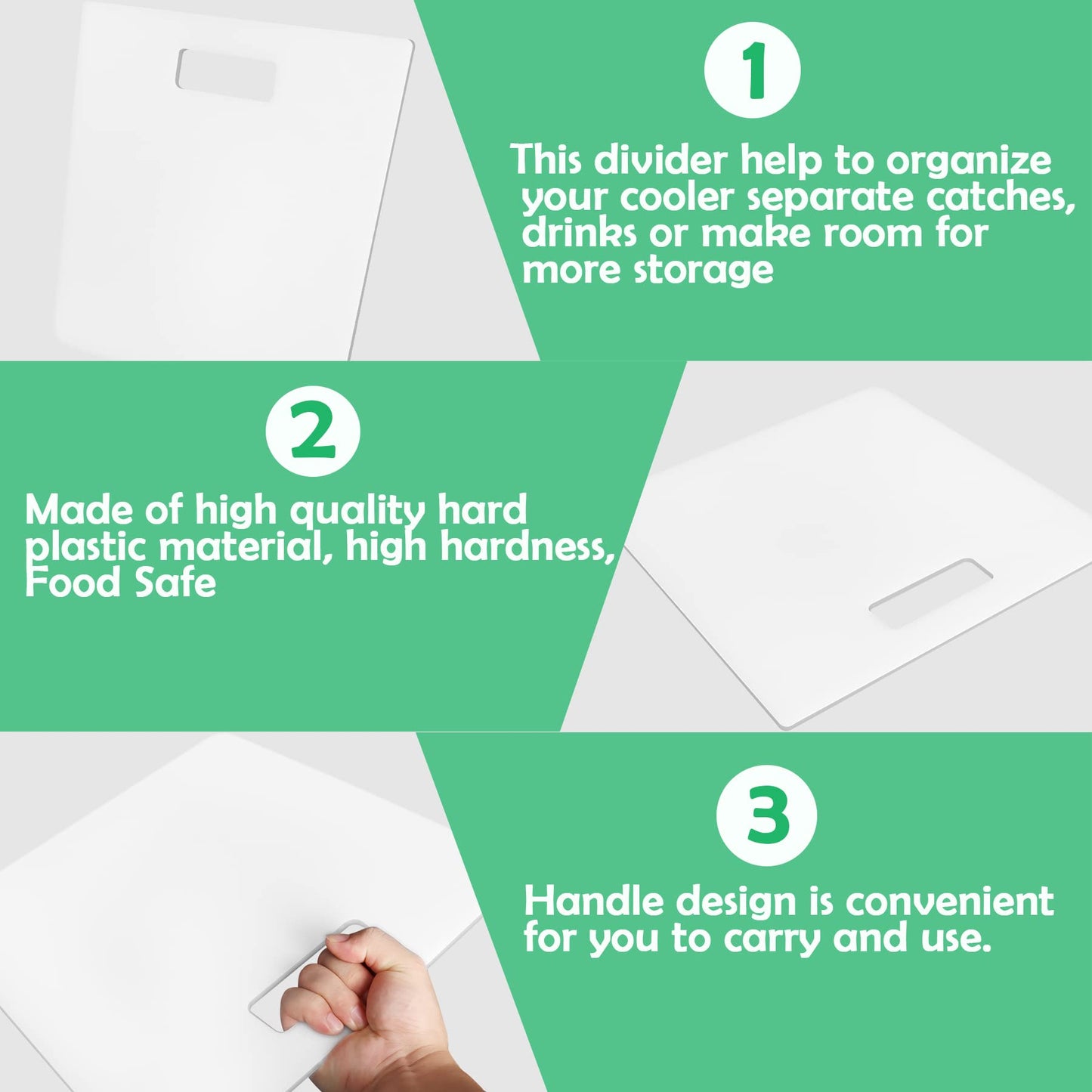 65 Size Divider/Cutting Board Cooler Accessories Compatible with 65 Gallon Rtic Coolers,White