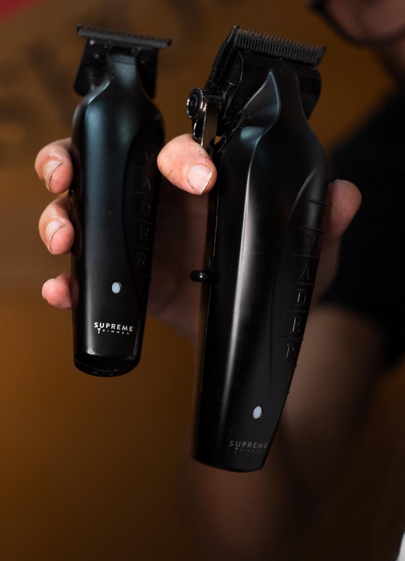 Supreme Trimmer 3-in-1 Barber Kit | Vader Clipper, Vader Trimmer & Crunch Foil Shaver | Men's Professional Beard Trimmer, Brushless Motor Clippers & Waterproof IPX6 Shaver | Black