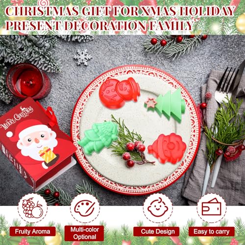 Demissle 4-Piece Christmas Handmade Soap Gift Set - Festive Scented Bars