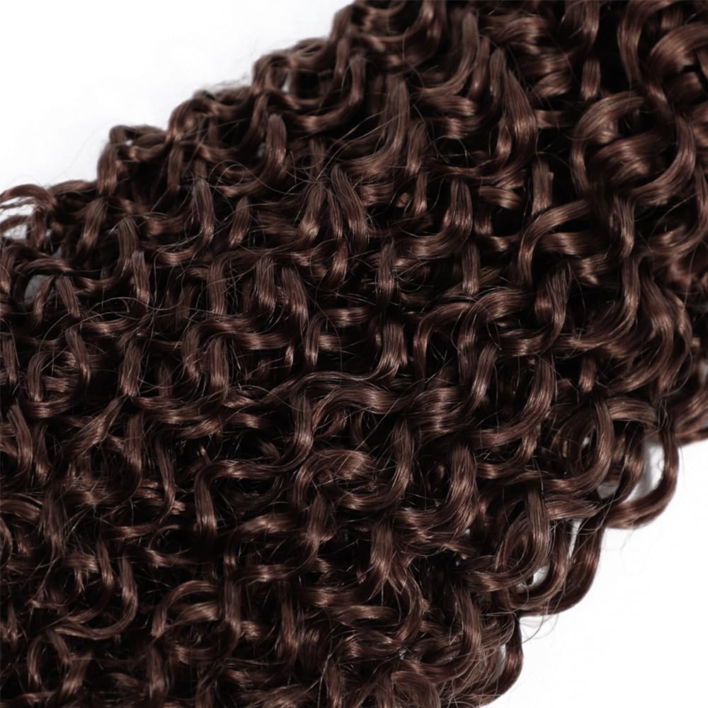 28 30 32 Inch Color #4 Bundles Brown Curly Bundles Human Hair 8A Grade Brazilian Virgin Remy Hair Double Weft Hair Extensions
