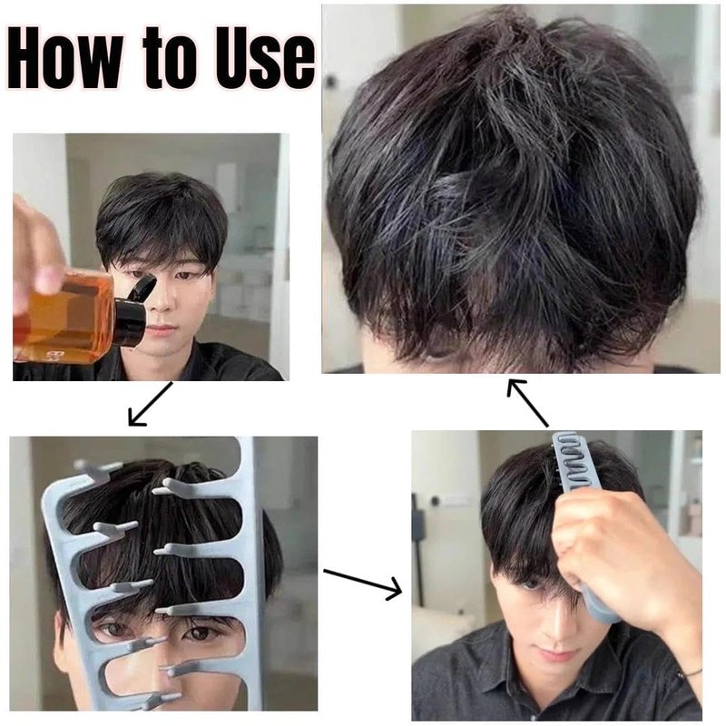 Texturizing Comb for All Hair Types - Volumizing & Detangling Tool | Travel-Friendly for Thick, Curly & Straight Hair