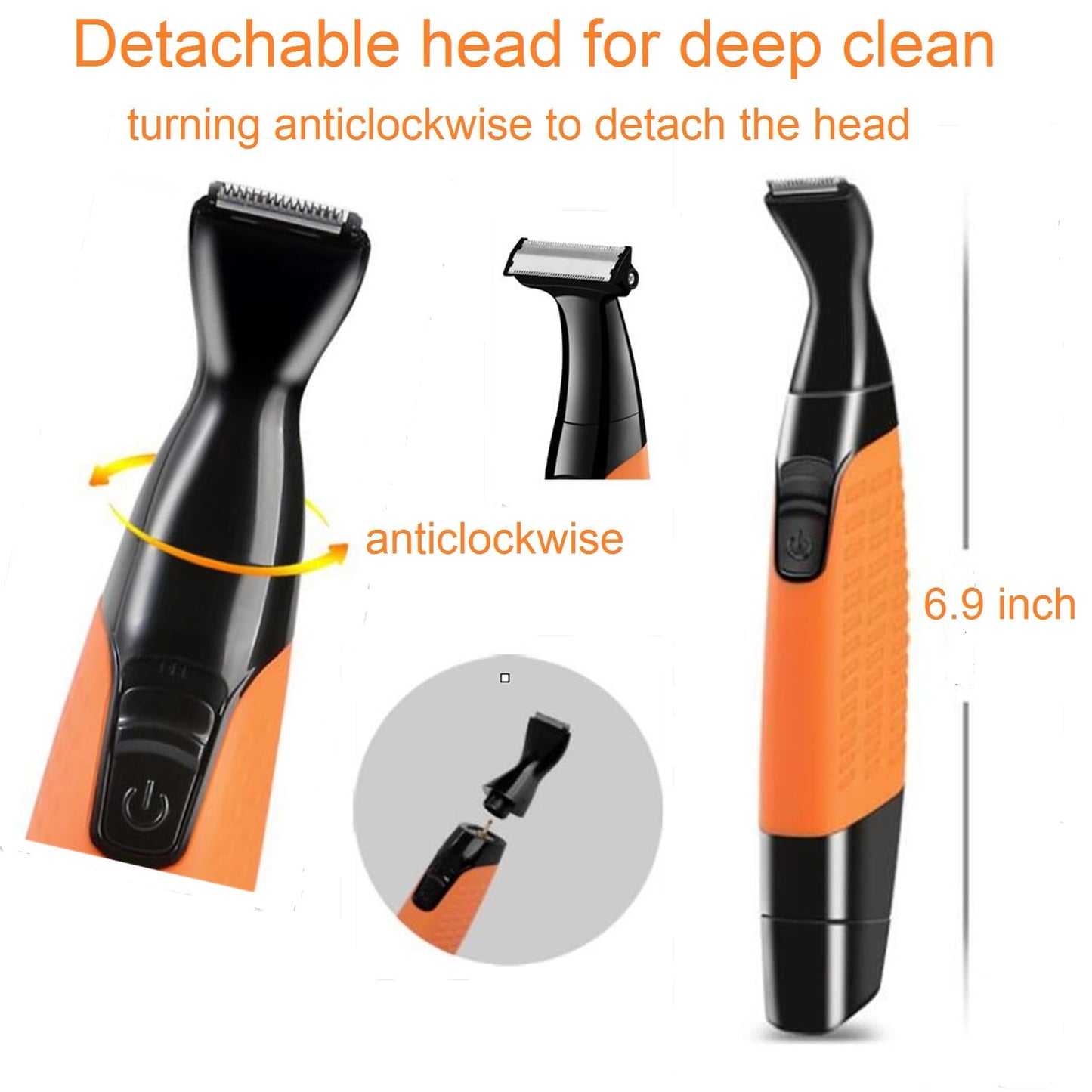 VSTSERIES Pubic Hair Trimmer for Women,Intimate Shaver for Lady,Electric Body Hair Remover,Travel Bikini Safety Razor,Battery Operated Hair Removal Epilator,Painless Haircut for Face Leg