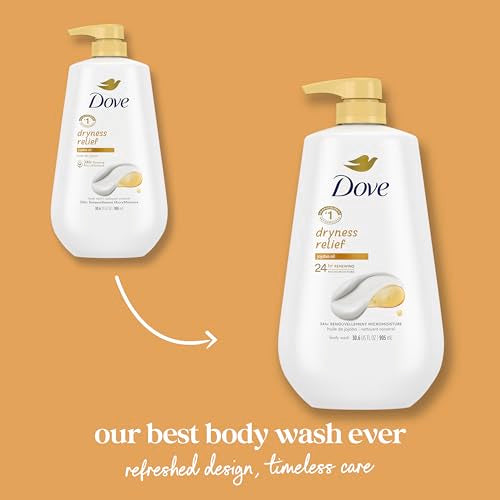 Dove Dryness Relief Body Wash with Jojoba Oil 30.6 oz Pump - Hydrating
