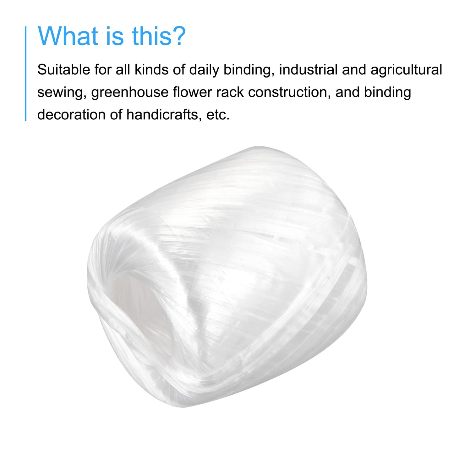 Generic Polyester Nylon Plastic Rope Twine Household Bundled for Packing Gardening Craft,200m Length,White Pack of 1
