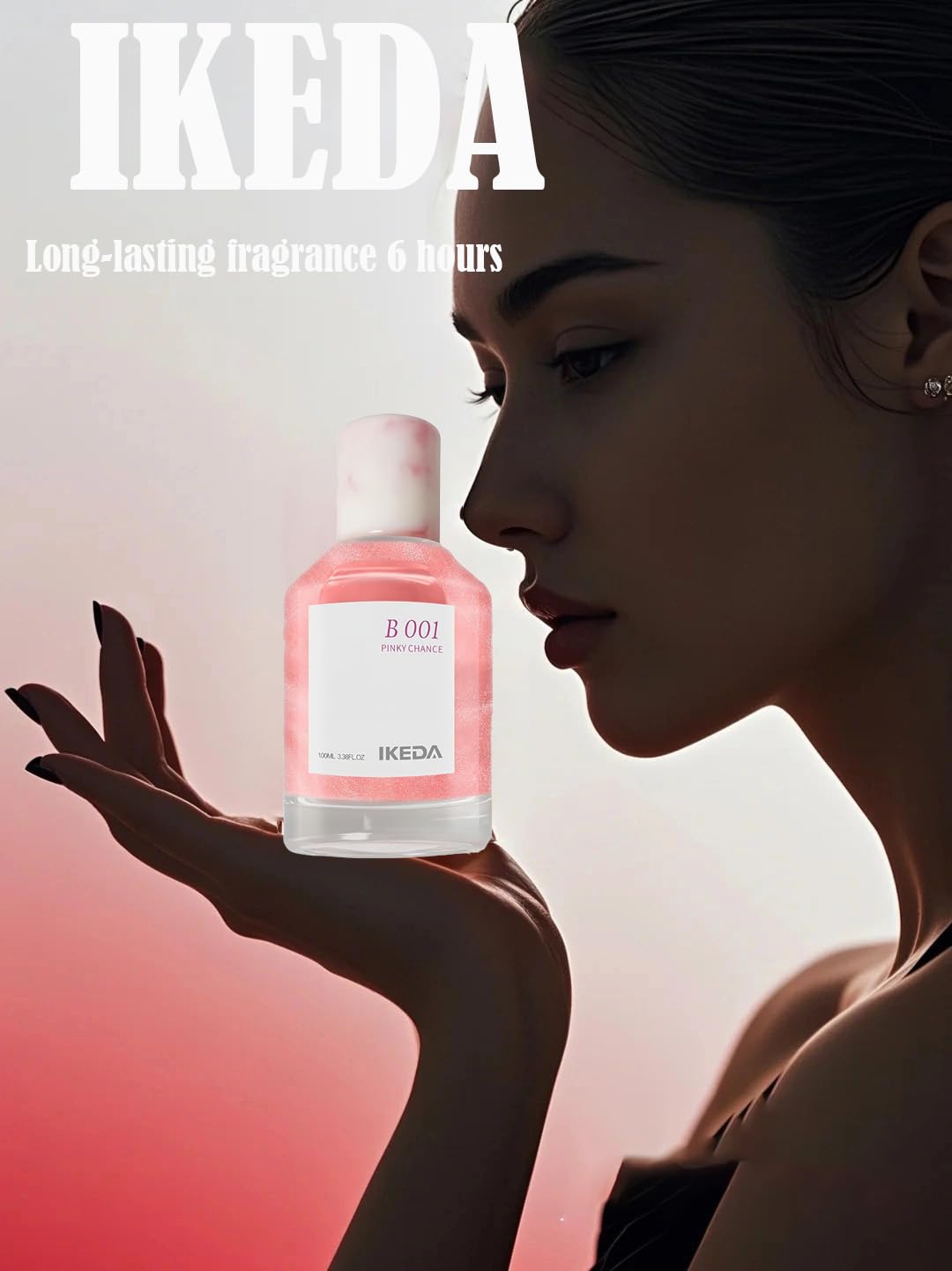 Eau de Parfum for Women - Long Lasting Jasmine, Rose & Sandalwood Fragrance | 100ml Mini Bottle Gift (Pink)