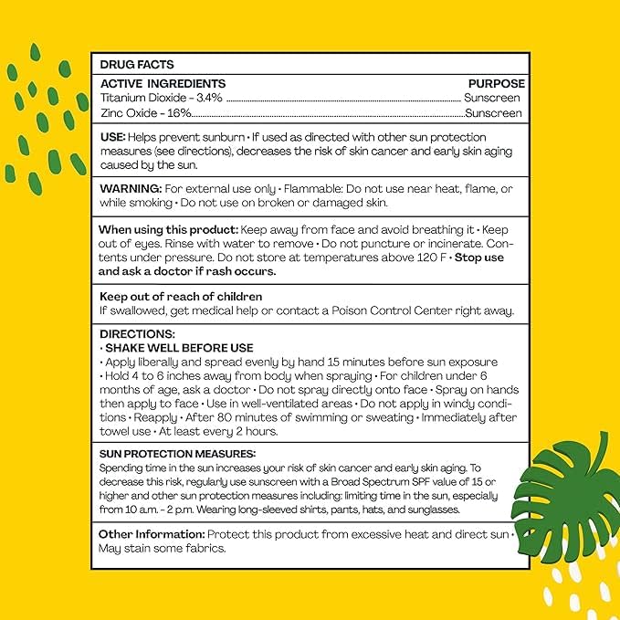 Hello Bello Kids Sunscreen Spray - SPF 50 Mineral Sun Protection, 5oz