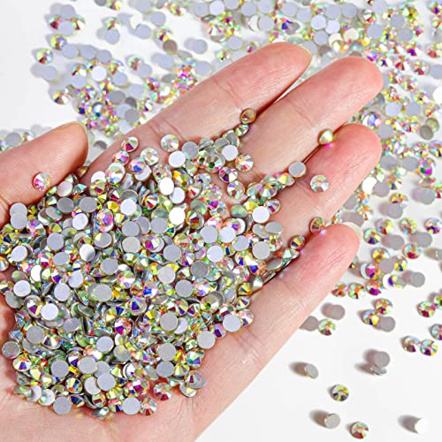 Beadsland Crystal AB Flat Back Rhinestones Bulk SS8 14400pcs for Crafts & Nail Art