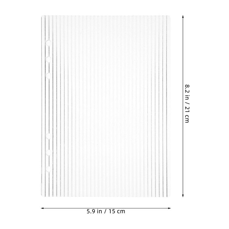 Angoily A5 Acrylic Binder Cover, Transparent 6 Hole Budget Binder for Office Use, Acrylic Protector 6 Hole Jacket View Window Removable Design