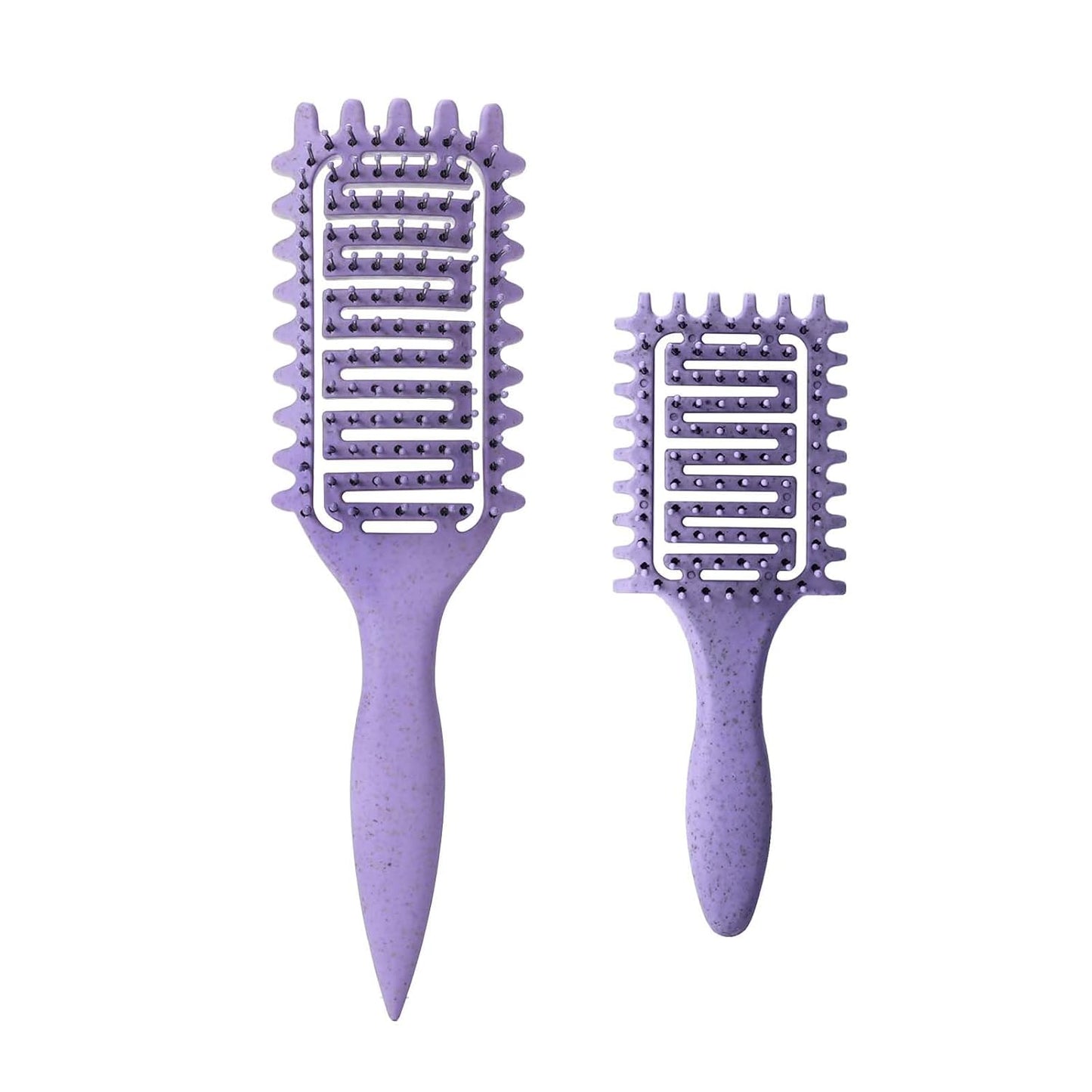 Curl Defining Brush - Vented Detangling Hair Brush for Curly Hair | Lightweight & Curved Design (Pink)