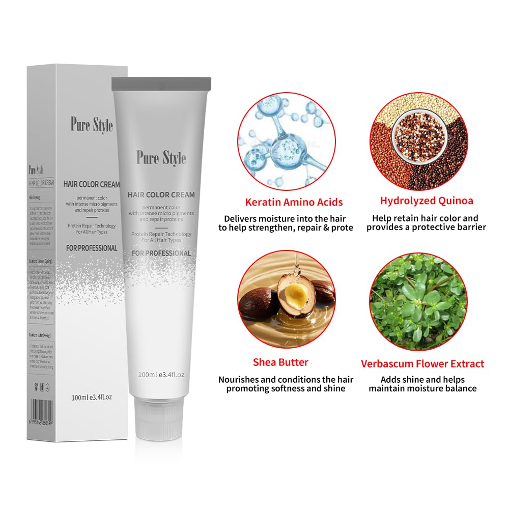Hair Color Diluter Cream - Ammonia-Low Permanent Dye for Nourished, At-Home Salon Quality | 3.4 fl oz (100ml)