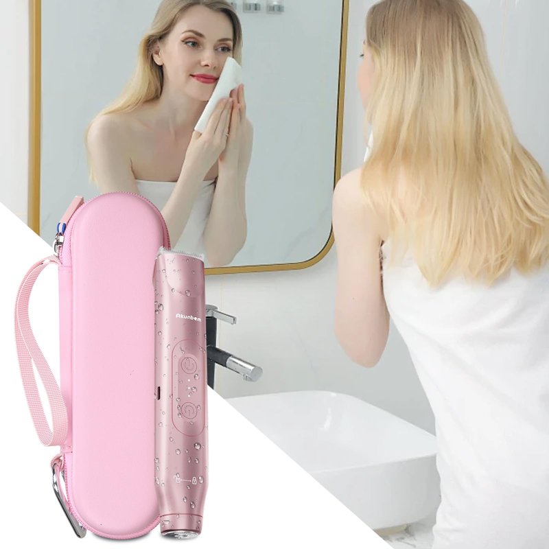 Case for Akunbem bikini trimmer 2 in 1 Electric Razors for Women - Hard Protective Travel Carrying Storage Bag (Case Only) (Pink)