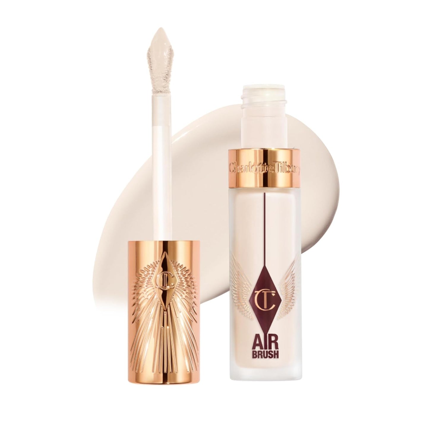 Charlotte Tilbury AIRbrush Flawless Blur Concealer - Longwear, Hydrating, Full Coverage for Dark Circles & Blemishes | Natural Matte Finish
