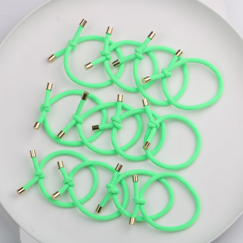 Elastic Hair Ties - Stretchy Rubber Bands for Women | Pack of 12 Black Ponytail Holders