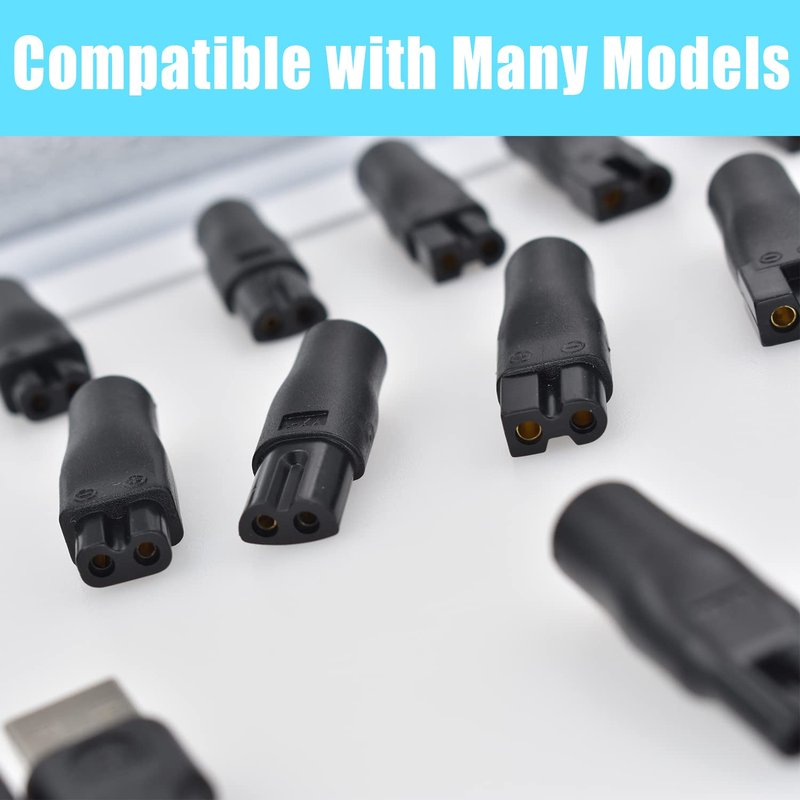 7 PCS Power Cord 5V Replacement Charger USB Adapter Suitable for Electric Hair Clippers, Beard Trimmers, Shavers, Beauty Instruments, Desk Lamps, Purifiers.