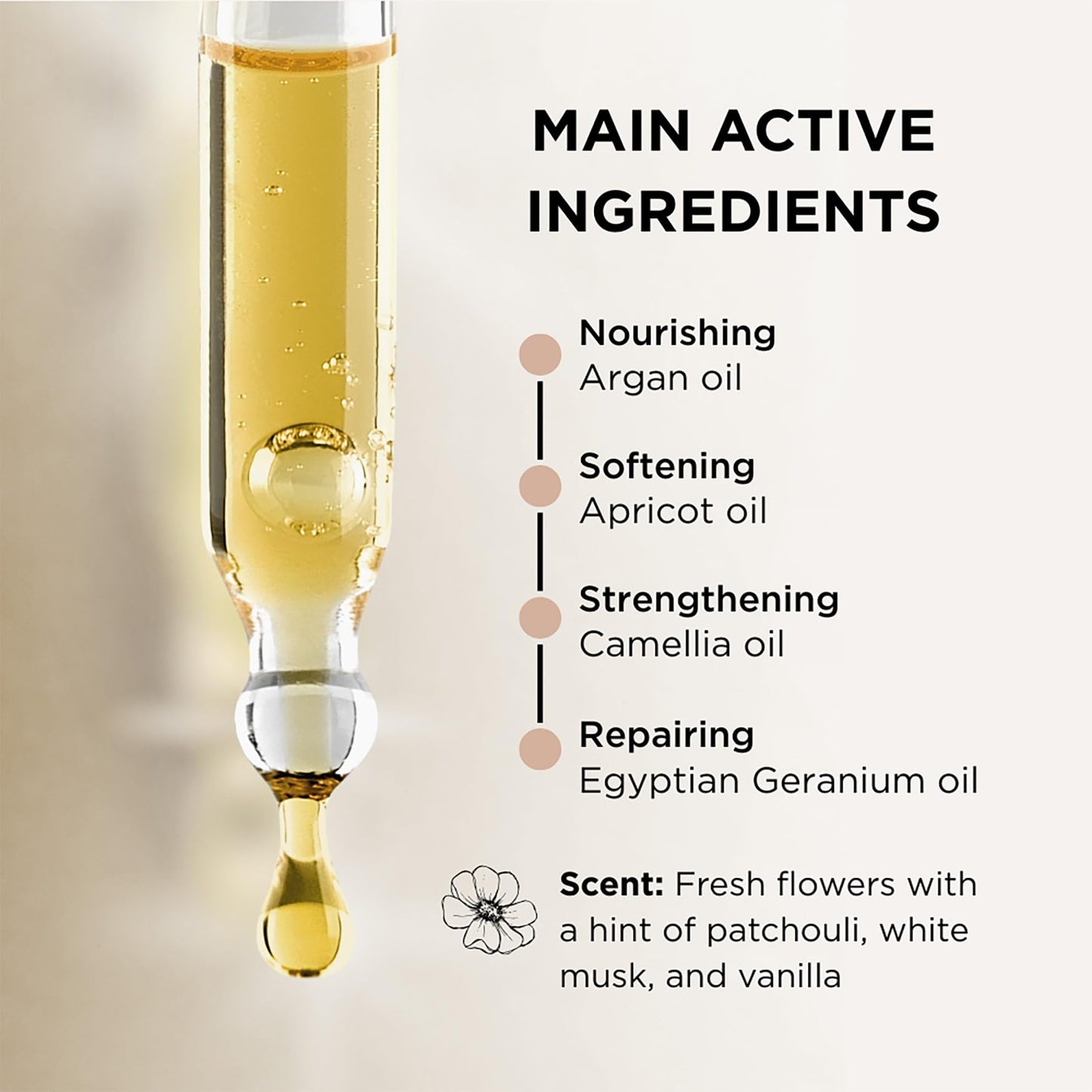 Lazartigue Huile des Rêves Nourishing Dry Oil for Hair, Adds Shine & Nourishment with Argan, Apricot & Camellia Oils, Vegan, Sulfate & Silicone Free, 1.7 Fl Oz