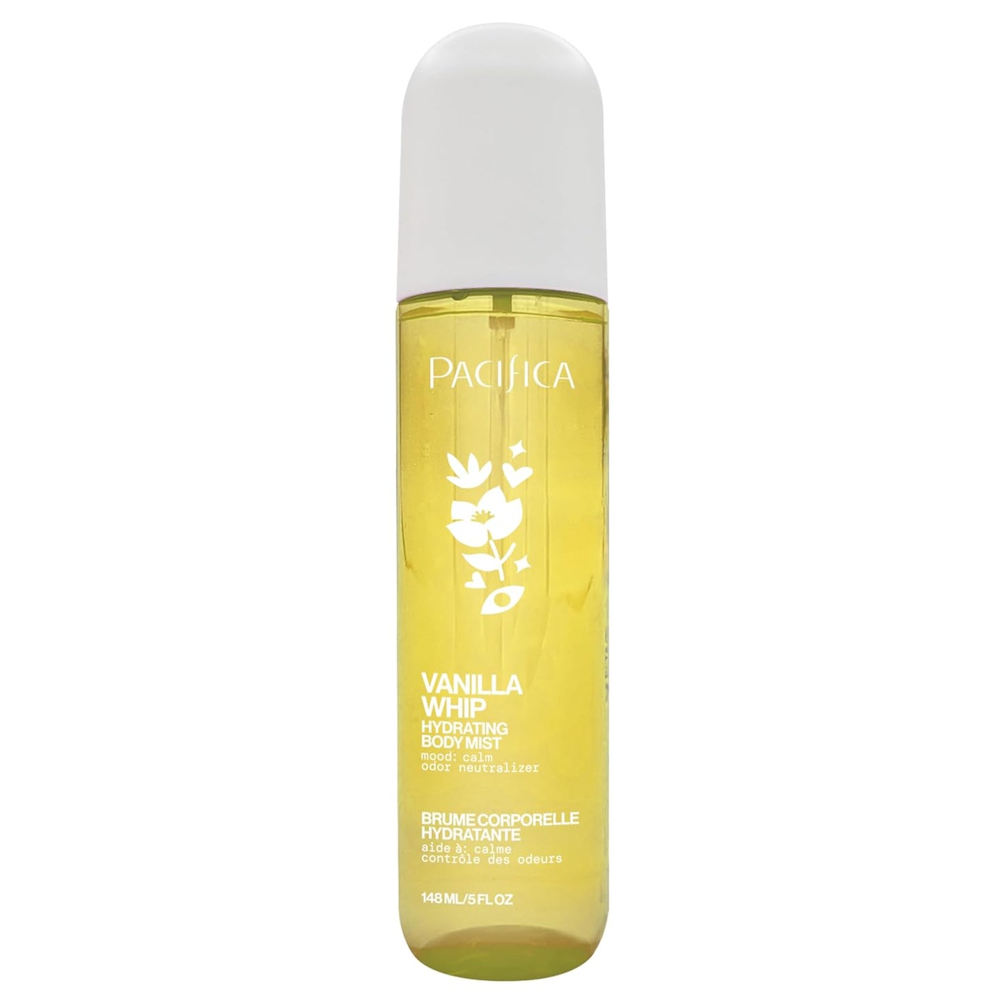 Pacifica Vanilla Whip Body Mist - Sweet Gourmand Hair & Body Fragrance Spray | Hydrating, Odor Neutralizing | Vegan 5oz