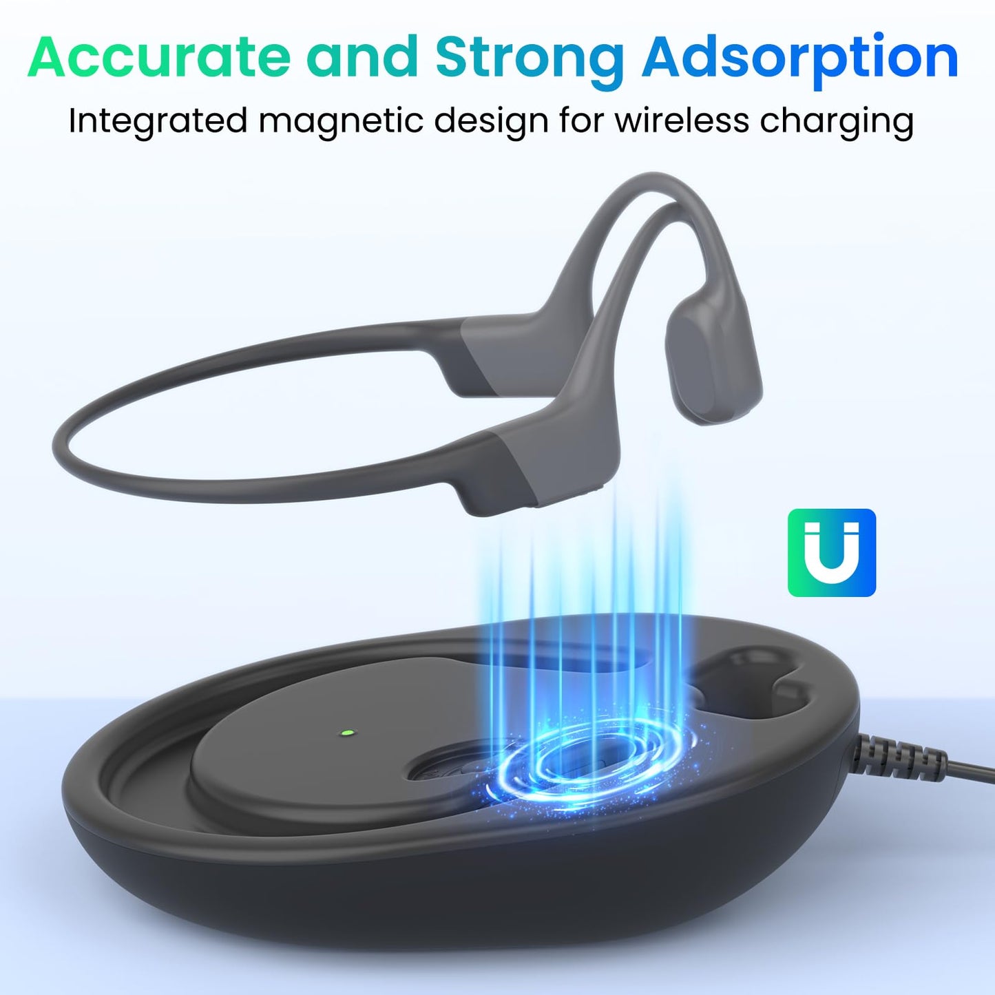 FEFAIA Charging Stand Compatible with Shokz Headphones, 3.93ft Wireless Charger Dock Cord USB Magnetic Charging Cable for Shokz Headphones OpenRun Pro,OpenRun,OpenRun Mini, OpenRun Pro Mini