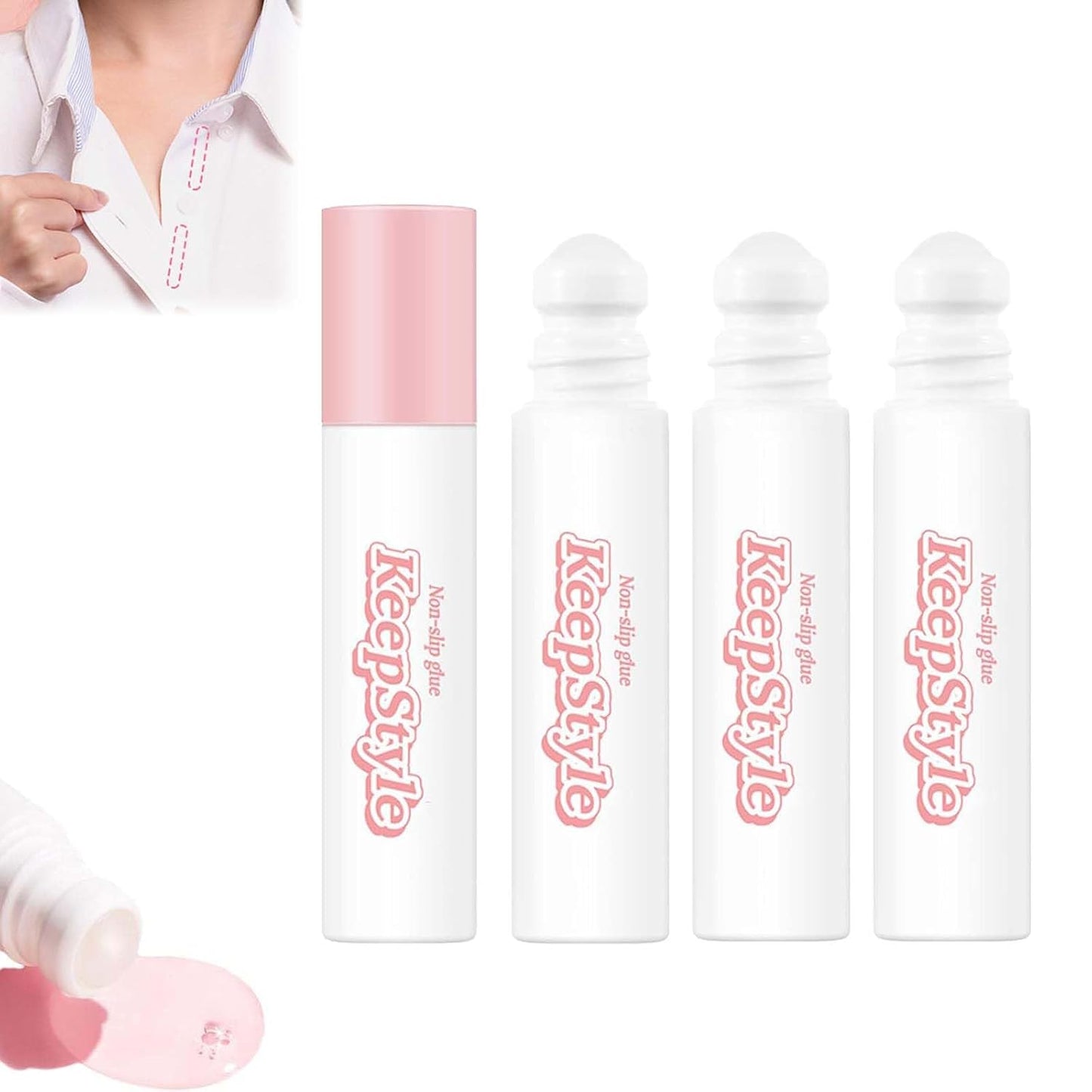 Body Adhesive Roll-On - Invisible Anti-Slip Glue for Skin & Clothing | Perfect for Dancers, Costumes & More (10G)