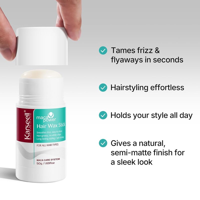 Karseell Hair Wax Stick - Long-Lasting Matte Finish Styling Pomade for Flyaway Control | 50g