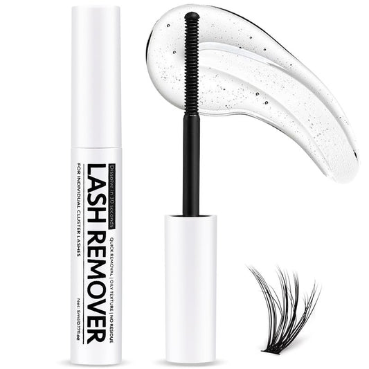 Miuffue Eyelash Glue Remover 5ML Cluster Lash Remover for Individual False Lashes, Bond and Wispys, Gentle Non-irritating Mascara Wand