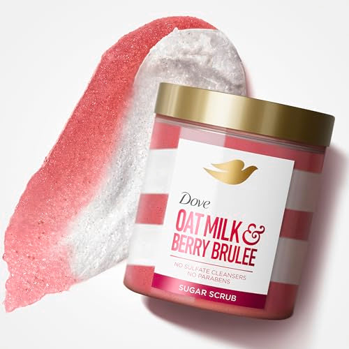 Dove Oat Milk & Berry Brulee Sugar Body Scrub 15 oz - Exfoliating & Hydrating
