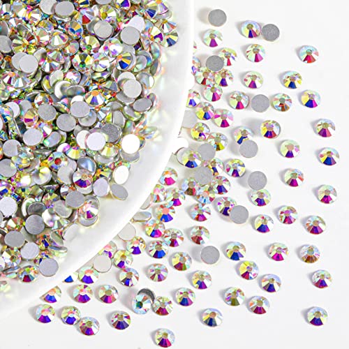 Beadsland Crystal AB Flat Back Rhinestones Bulk SS8 14400pcs for Crafts & Nail Art