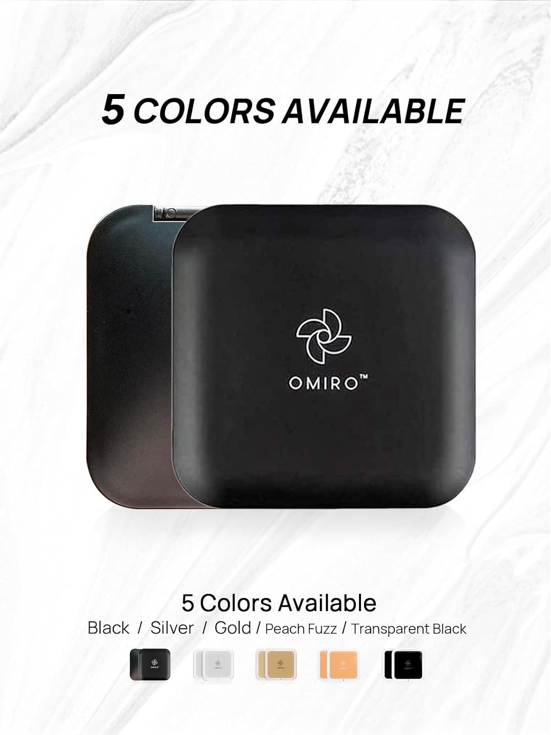 Folding Compact Mirror - 1X/15X Magnification | 3½” Pocket Size Travel Makeup Mirror (Black)