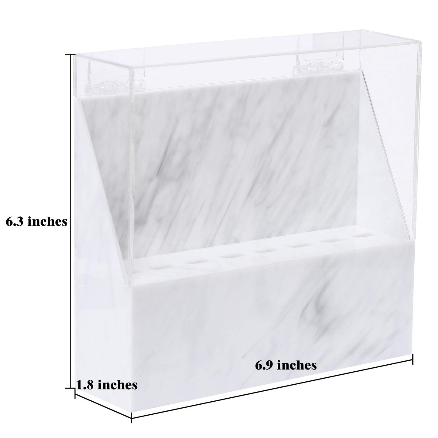 White Dust-proof Tweezers Holder Lash Extension Supplies Stand Holder 8 Holes Tweezers Holder Eyelash Extension Supplies Acrylic Display Stand Salon and Home Use by GEMERRY (White)