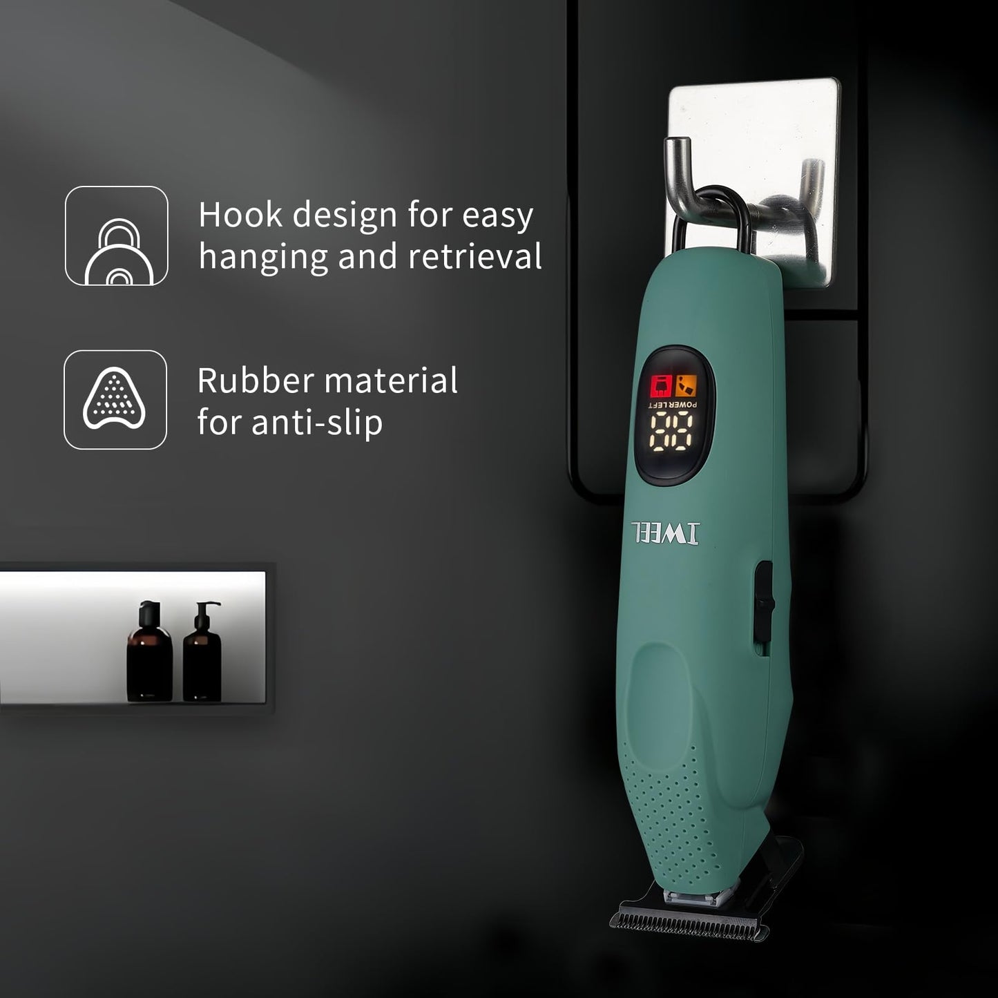 IWEEL Beard Trimmer for Men Professional Hair Trimmer for Men Hair Clippers Eletric Razor Shavers Zero Gapped T Blade Edgers Liners Cordless Rechargeable Mustache Grooming Kit for Body