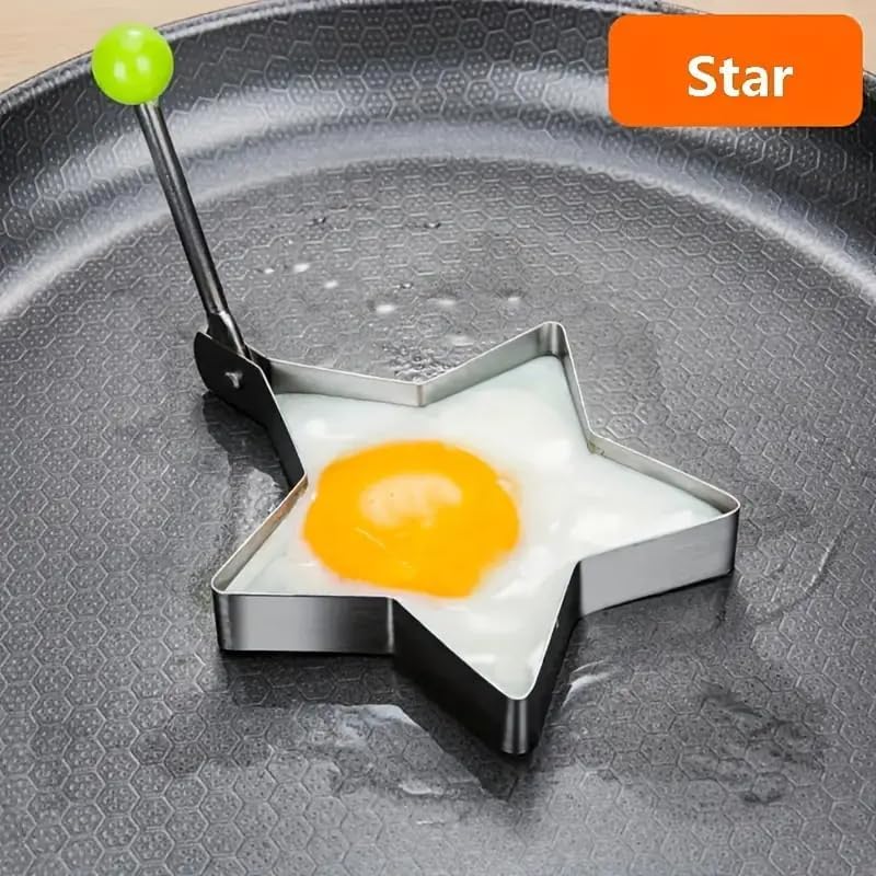 Stainless Steel Egg Rings - 4 Pack for Perfectly Shaped Eggs | Non-Stick Cooking Tool