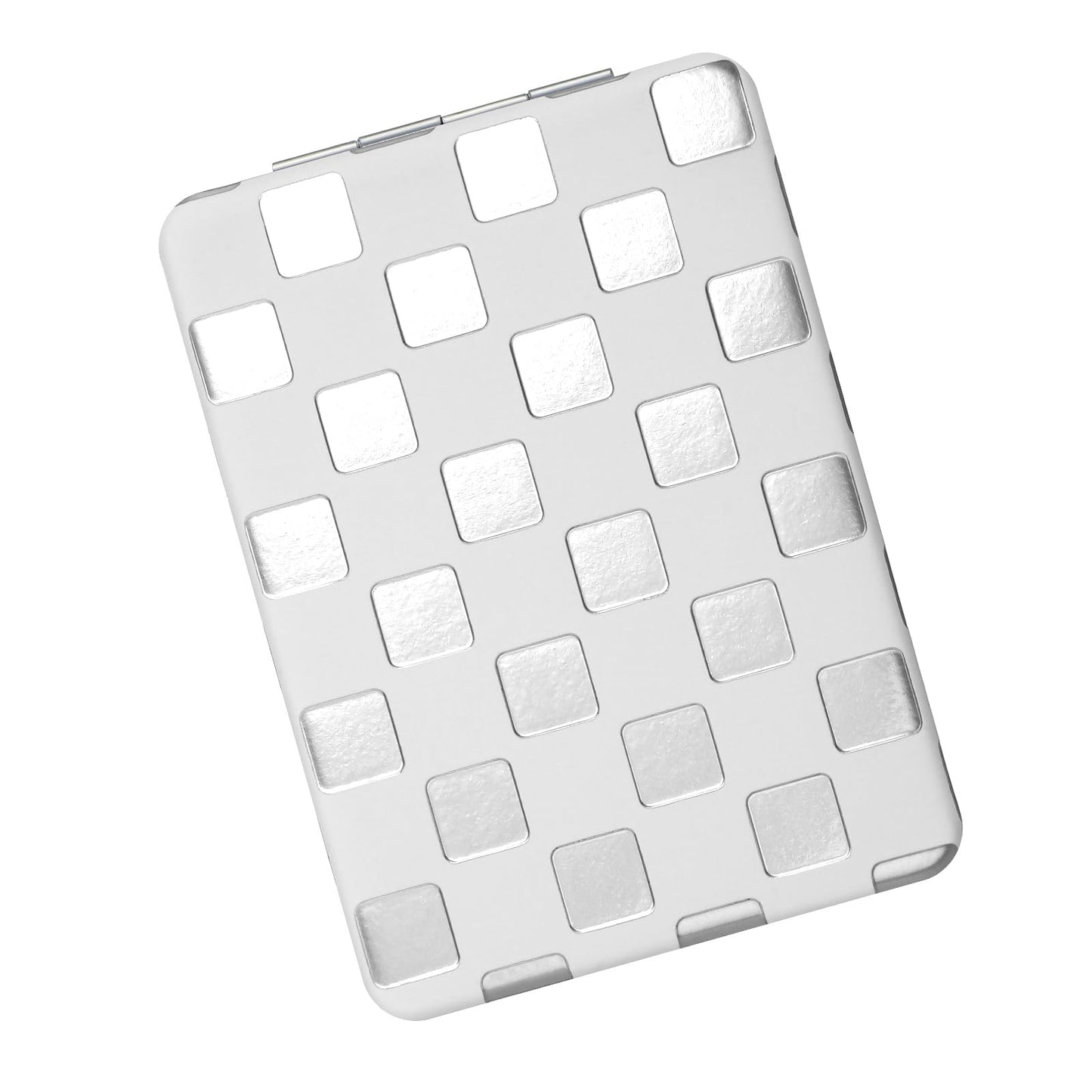 Tavonis Compact Mirror，Unique Contrasting Neon-Toned Checkered Travel Mirror，Pocket Mirror for Women