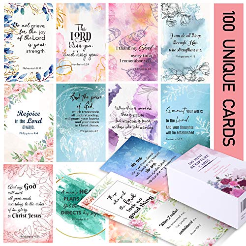 BRYTEFY 100 Inspirational Prayer Cards for Women - Bible Verses
