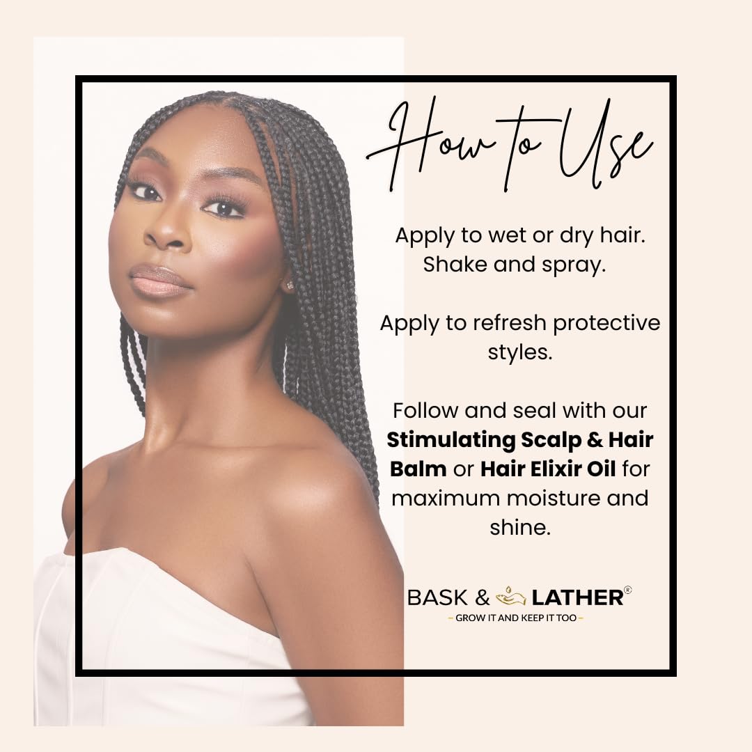 Hydrating Hair Mist - Leave-In Conditioner for Itchy Scalp Relief | Aloe Vera & Avocado Oil, 8 oz