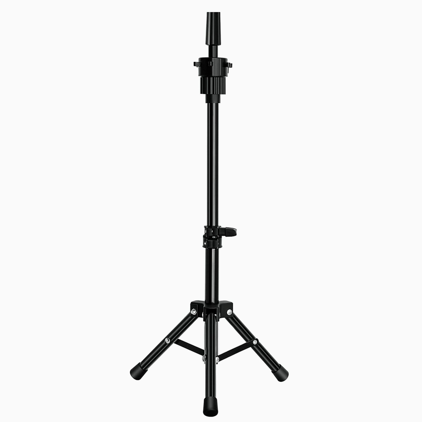 FUTAI Mini Adjustable Wig Stand Tripod Metal Holder for Mannequin Head Canvas Foam Head Hairdresser Practice Cosmetology Braiding Styling Salon Display