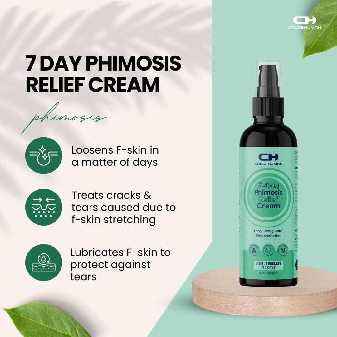 Phimosis Relief Cream - Steroid-Free Treatment for Fast Home Relief | 3.16 fl oz (90g) - No Irritation