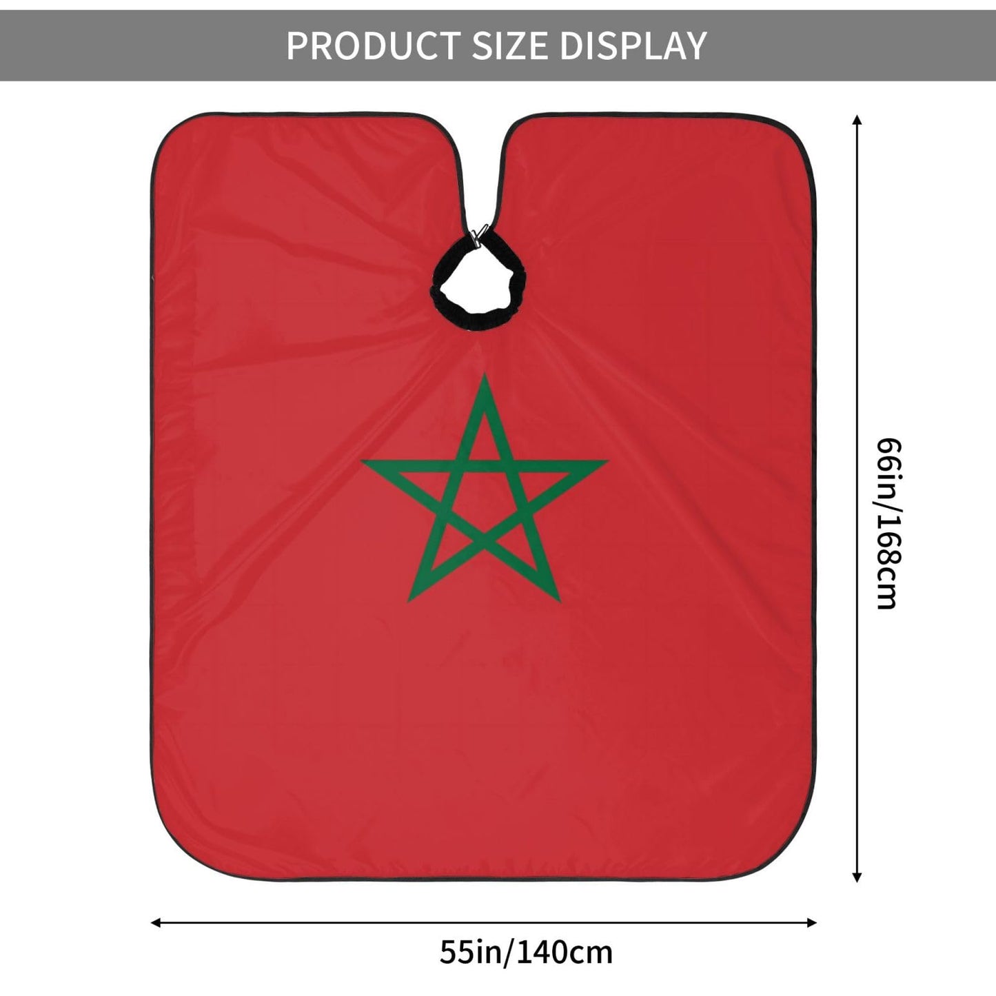 Morocco Flag Hair Cutting Barber Cape Hair Salon and Dyeing Styling Cloth for Women/Men