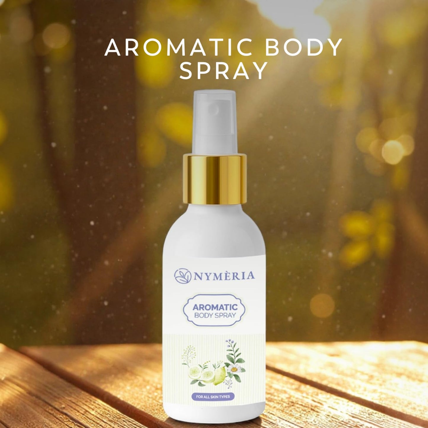 NYMERIA Aromatic Body Mist – Lavender & Botanical Oil Body Spray, Hydrating, Fast Absorbing, Refreshing Scent, Long-Lasting Freshness for All Skin Types, 3.4 fl oz / 100 ml