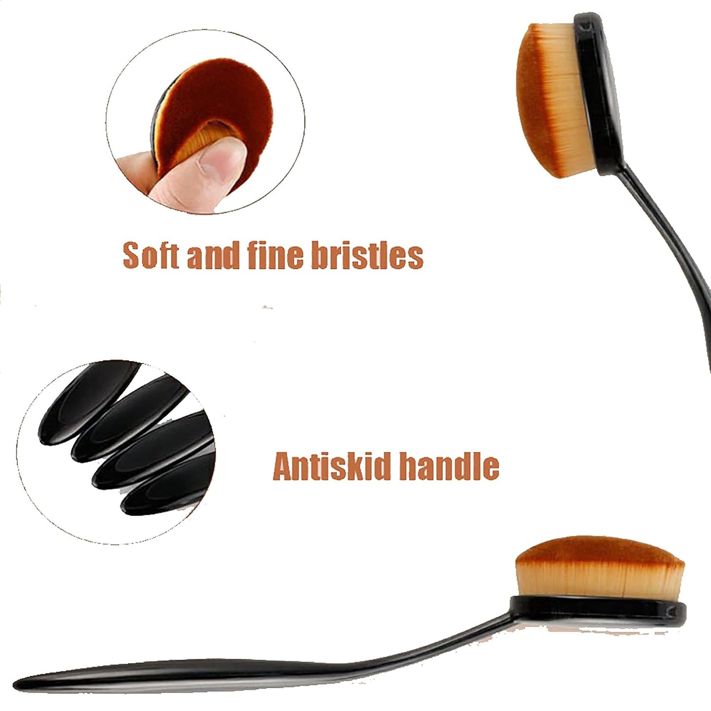 Kabuki Makeup Brushes - 2 Pc Foundation Brush Set for Flawless Blending | Professional Beauty Tool