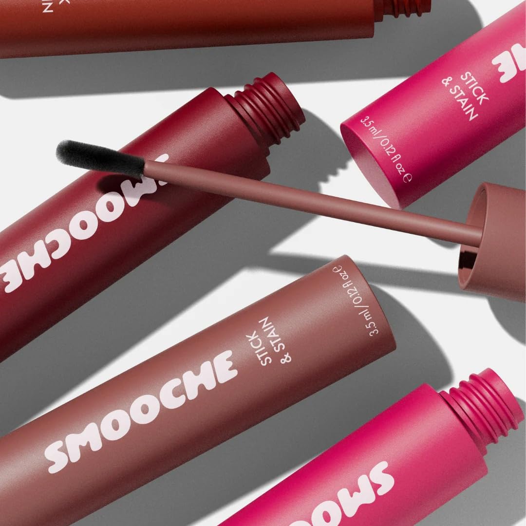 Smooche Peel-Off Lip Stain Tint - Long-Lasting Waterproof Lip Color | Hydrating Vegan Formula - Mauve Berry