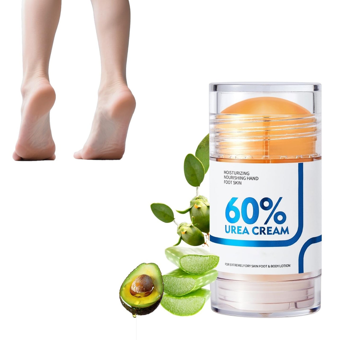 NIZENTA Foot Care Urea Cream Stick 60% Urea Deeply Moisturising with Rapid Absorption Nourishes Dry Skin Removes Dead Skin Suitable for Feet, Knees and Elbows 40g