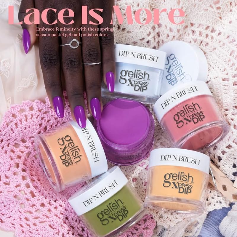 Gelish Lace Is More Pastel Dip Powder Collection - Very Berry Clean 1.5 oz.