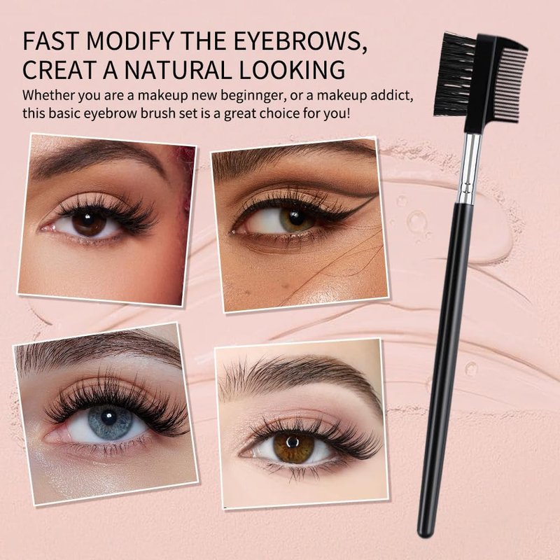 Eyelash Comb and Eyebrow Brush Set - 10 PCS Makeup Tools for Eyelash Extensions | Perfect for Grooming