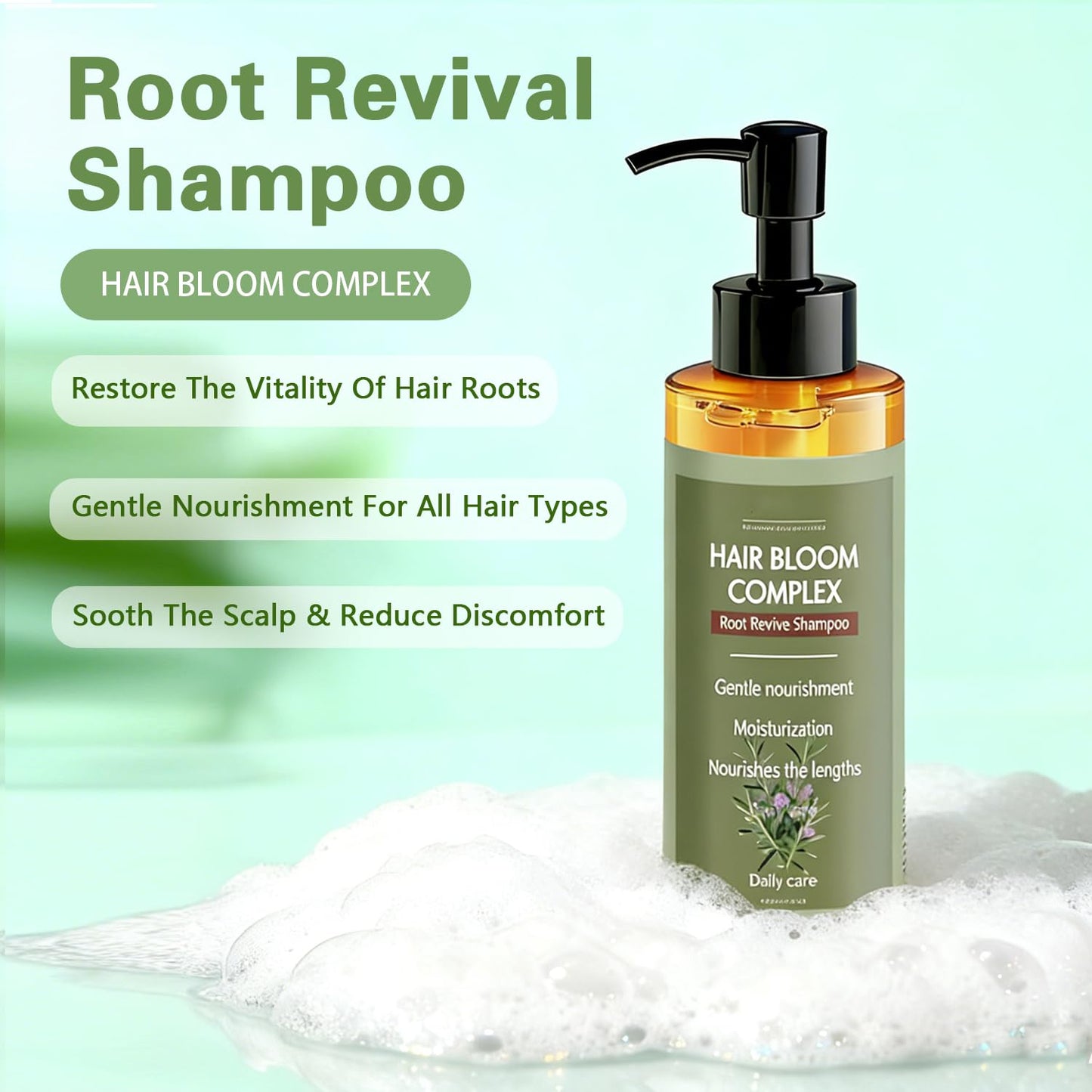 Root Revival Shampoo - Nourishing Hair Bloom Complex for Stronger, Fuller Hair | 3.38 FL OZ