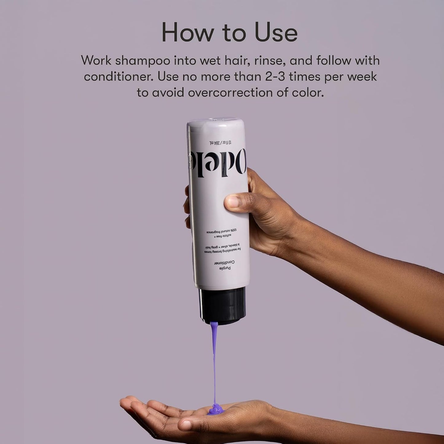 Odele Purple Shampoo & Conditioner Set - Sulfate-Free for Brassy Tones | 13 Fl Oz Each (2-Pack)